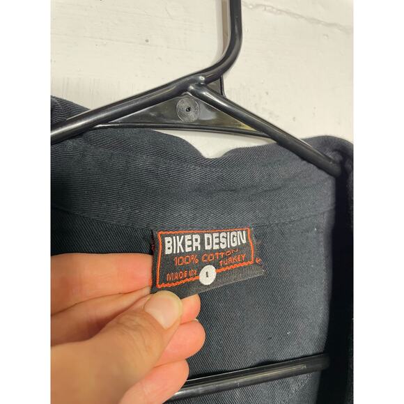 Biker Design Bike Week Daytona Beach 2001 Black Cutoff Vest Size Large Cotton - Picture 3 of 6